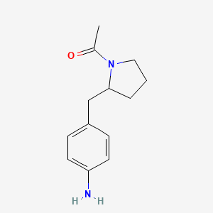 molecular formula C13H18N2O B8389067 1-Acetyl-2-(4-aminobenzyl)pyrrolidine 