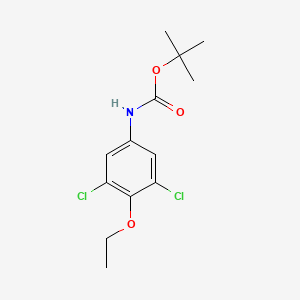 molecular formula C13H17Cl2NO3 B8389072 (3,5-Dichloro-4-ethoxy-phenyl)-carbamic acid tert-butyl ester 