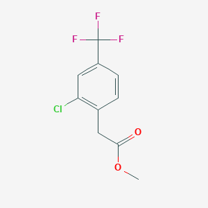 molecular formula C10H8ClF3O2 B8389104 2-Chloro-4-(trifluoromethyl)-benzeneacetic acid methyl ester 