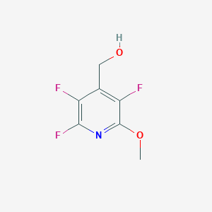 molecular formula C7H6F3NO2 B8389127 4-Hydroxymethyl-2-methoxy-3,5,6-trifluoropyridine 