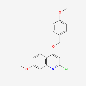 2-Chloro-8-methyl-7-methoxy-4-(4-methoxy-benzyloxy)-quinoline