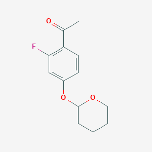 1-[2-Fluoro-4-(tetrahydro-pyran-2-yloxy)-phenyl]-ethanone