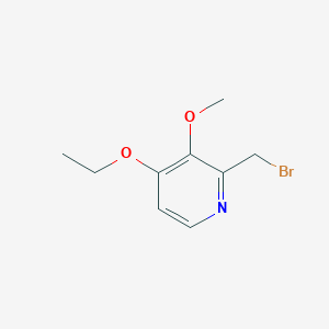 molecular formula C9H12BrNO2 B8389238 2-Bromomethyl-4-ethoxy-3-methoxy-pyridine 