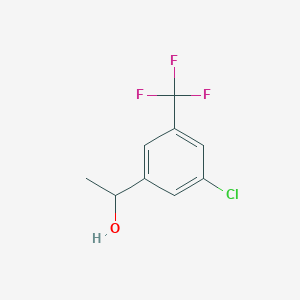 molecular formula C9H8ClF3O B8389248 1-(3-Chloro-5-(trifluoromethyl)phenyl)ethanol 