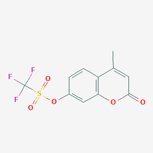 molecular formula C11H7F3O5S B8389264 4-methyl-2-oxo-2H-chromen-7-yl trifluoromethanesulfonate 