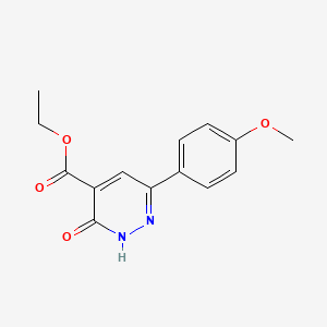 molecular formula C14H14N2O4 B8389265 4-ethoxycarbonyl-6-(4-methoxyphenyl)-2H-pyridazin-3-one 