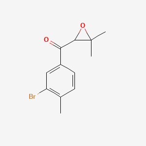 molecular formula C12H13BrO2 B8389286 (3-Bromo-4-methylphenyl)(3,3-dimethyloxiran-2-yl)methanone 