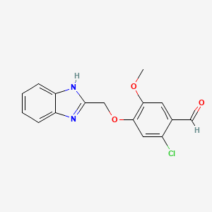 4-(1H-benzoimidazol-2-ylmethoxy)-2-chloro-5-methoxy-benzaldehyde