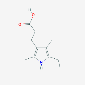 molecular formula C11H17NO2 B8389328 2,4-Dimethyl-3-carboxyethyl-5-ethyl pyrrole 