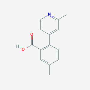 molecular formula C14H13NO2 B8389411 5-Methyl-2-(2-methylpyridin-4-yl)benzoic acid 