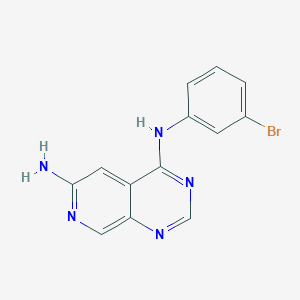 molecular formula C13H10BrN5 B8389453 4-N-(3-bromophenyl)pyrido[3,4-d]pyrimidine-4,6-diamine CAS No. 175357-96-7