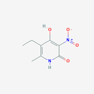 molecular formula C8H10N2O4 B8389458 5-ethyl-4-hydroxy-6-methyl-3-nitro-2(1H)-pyridinone 