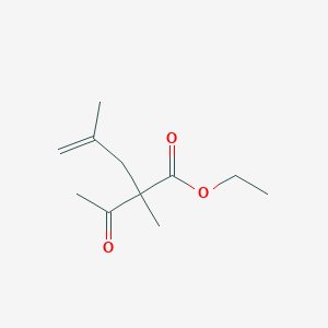 molecular formula C11H18O3 B8389499 Ethyl-2-acetyl-2,4-dimethyl-4-pentenoate 