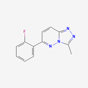 molecular formula C12H9FN4 B8389515 3-Methyl-6-(o-fluorophenyl)-1,2,4-triazolo-[4,3-b]pyridazine CAS No. 66549-08-4