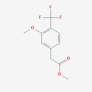 molecular formula C11H11F3O3 B8389602 Methyl 2-(3-methoxy-4-(trifluoromethyl)phenyl)acetate 