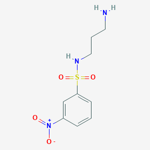 molecular formula C9H13N3O4S B8389676 N-(3-amino-propyl)-3-nitro-benzenesulfonamide 