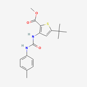 molecular formula C18H22N2O3S B8389717 5-tert-Butyl-3-(3-p-tolyl-ureido)-thiophene-2-carboxylic acid methyl ester 