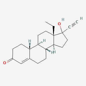 molecular formula C21H28O2 B8389816 (8R,9S,10R,13S,14S)-13-ethyl-17-ethynyl-17-hydroxy-1,2,6,7,8,9,10,11,12,14,15,16-dodecahydrocyclopenta[a]phenanthren-3-one 