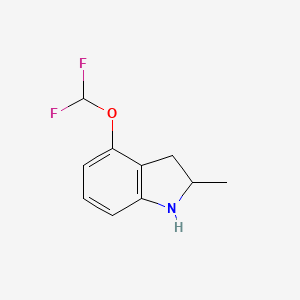 molecular formula C10H11F2NO B8389855 4-difluoromethoxy-2-methyl-2,3-dihydro-1H-indole 