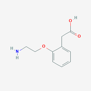 molecular formula C10H13NO3 B8389922 2-(2-[2-Aminoethoxy]phenyl)acetic acid 