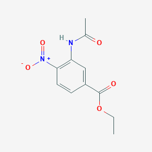 molecular formula C11H12N2O5 B8389951 Ethyl 3-acetylamino-4-nitrobenzoate 