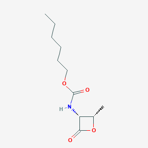 molecular formula C11H19NO4 B8389953 hexyl-N-[(2S,3R)-2-methyl-4-oxooxetan-3-yl]-carbamate 