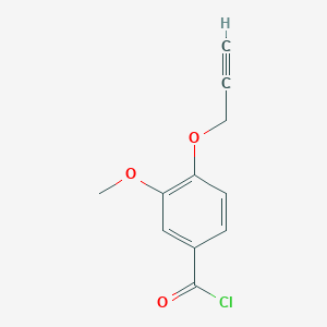 molecular formula C11H9ClO3 B8389967 3-Methoxy-4-(2-propynyloxy)benzoyl chloride 