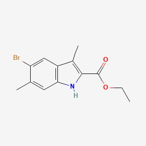 molecular formula C13H14BrNO2 B8389973 ethyl 5-bromo-3,6-dimethyl-1H-indole-2-carboxylate 