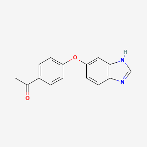 molecular formula C15H12N2O2 B8389979 1-[4-(1H-benzimidazol-5-yloxy)phenyl]ethanone 