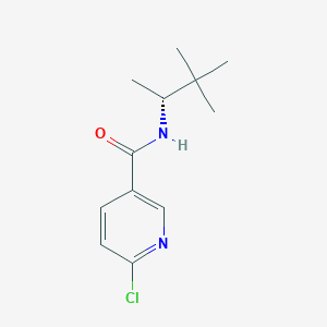 molecular formula C12H17ClN2O B8390009 6-Chloro-N-[(R)-3,3-dimethyl-2-butyl]nicotinamide 
