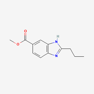 molecular formula C12H14N2O2 B8390017 2-Propyl-1H-benzoimidazole-5-carboxylic acid methyl ester 