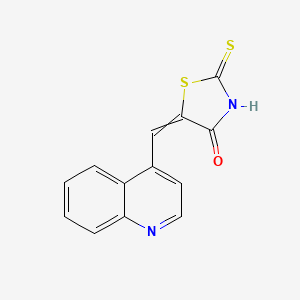 molecular formula C13H8N2OS2 B8390077 5-[(4-Quinolinyl)methylene]-2-thioxo-4-thiazolidinone CAS No. 7467-45-0
