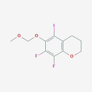 molecular formula C11H11F2IO3 B8390084 7,8-Difluoro-5-iodo-6-methoxymethoxychroman 