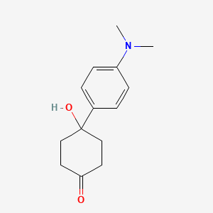 molecular formula C14H19NO2 B8390112 4-(4-Dimethylamino-phenyl)-4-hydroxy-cyclohexanone 