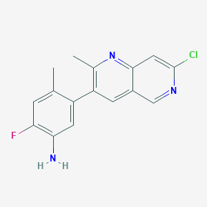5-(7-Chloro-2-methyl-1,6-naphthyridin-3-yl)-2-fluoro-4-methylaniline