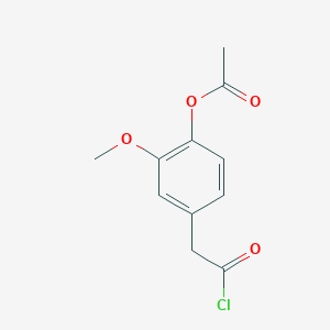 molecular formula C11H11ClO4 B8390121 4-Acetoxy-3-methoxyphenylacetyl chloride 