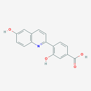 3-Hydroxy-4-(6-hydroxyquinolin-2-yl)benzoic acid