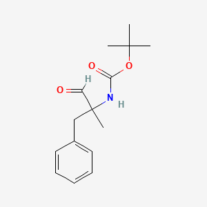 tert-butyl N-(2-benzyl-1-oxopropan-2-yl)carbamate