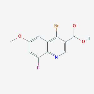 molecular formula C11H7BrFNO3 B8390166 4-Bromo-8-fluoro-6-methoxyquinoline-3-carboxylic acid 