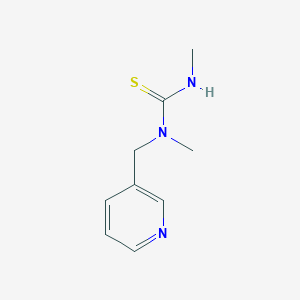 molecular formula C9H13N3S B8390178 N-methyl-N'-methyl-N'-3-pyridylmethylthiourea 