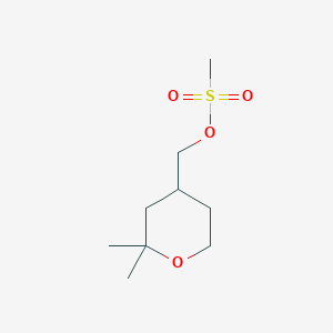 molecular formula C9H18O4S B8390194 (2,2-Dimethyltetrahydro-2H-pyran-4-yl)methyl methanesulfonate 