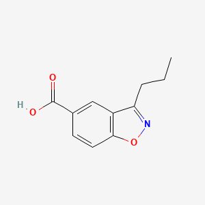 molecular formula C11H11NO3 B8390214 3-Propyl-1,2-benzisoxazole-5-carboxylic acid 