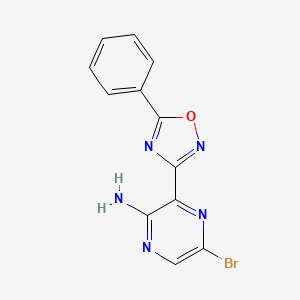 5-Bromo-3-(5-phenyl-1,2,4-oxadiazol-3-yl)pyrazin-2-amine