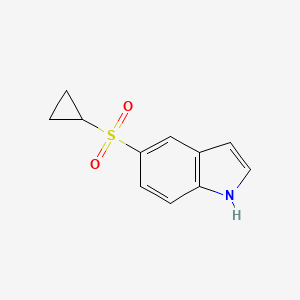 molecular formula C11H11NO2S B8390291 5-(Cyclopropylsulfonyl)-1H-indole 