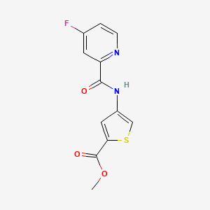 molecular formula C12H9FN2O3S B8390294 Methyl 4-(4-fluoropicolinamido)thiophene-2-carboxylate 