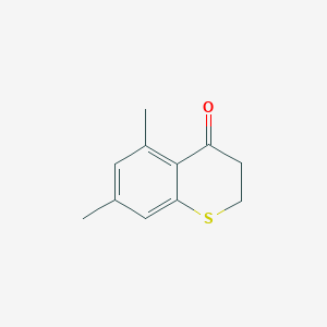 molecular formula C11H12OS B8390311 5,7-Dimethylthiochroman-4-one 