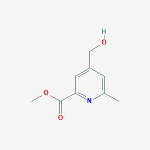molecular formula C9H11NO3 B8390314 Methyl 4-(hydroxymethyl)-6-methylpicolinate 