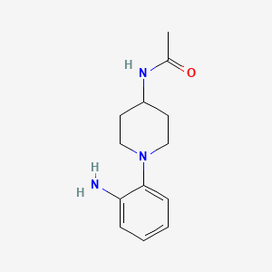 molecular formula C13H19N3O B8390332 N-[1-(2-Amino-phenyl)-piperidin-4-yl]-acetamide 