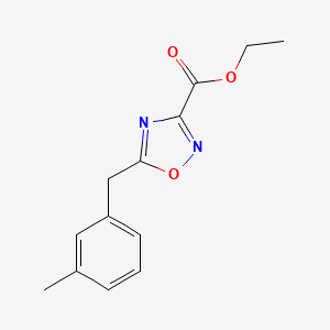molecular formula C13H14N2O3 B8390375 Ethyl 5-(3-methylbenzyl)-1,2,4-oxadiazole-3-carboxylate 