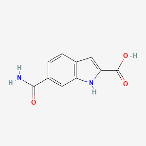 molecular formula C10H8N2O3 B8390391 6-carbamoyl-1H-indole-2-carboxylic acid 